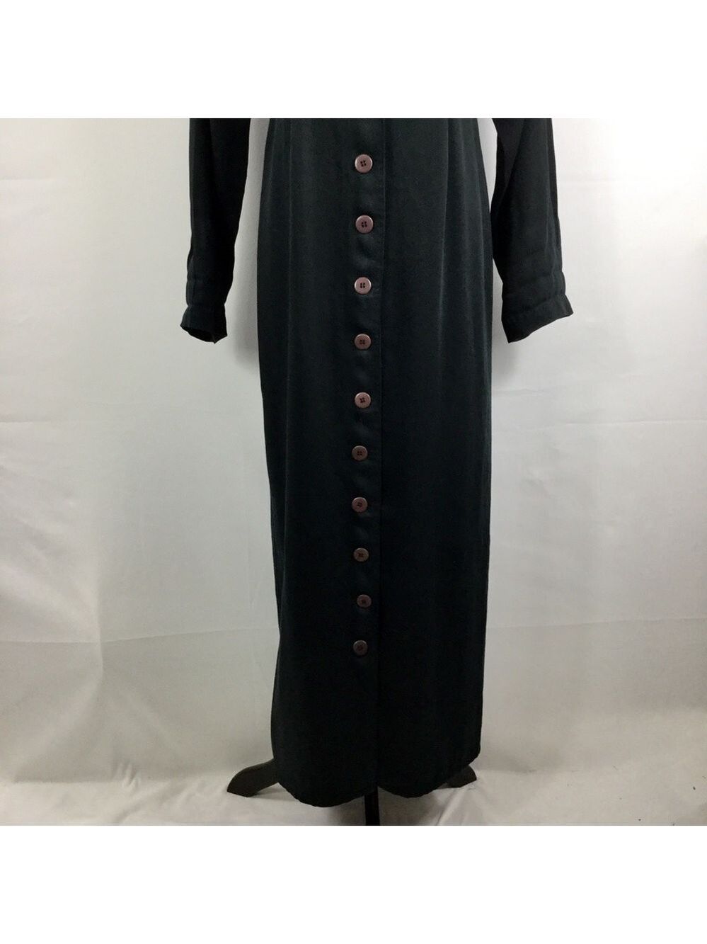 Vintage KIKO COMFORT CLOTHING Empire Waist Maxi Shirt Dress 100% Tencel Size S - Picture 3 of 16